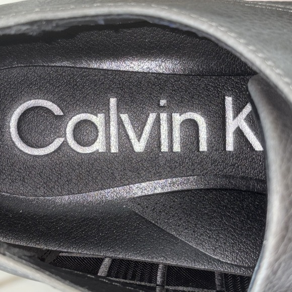 Calvin Klein Men's Oxfords Size 12 Charcoal Gray – Textile Upper – Style CMLING‎ - Picture 3 of 8